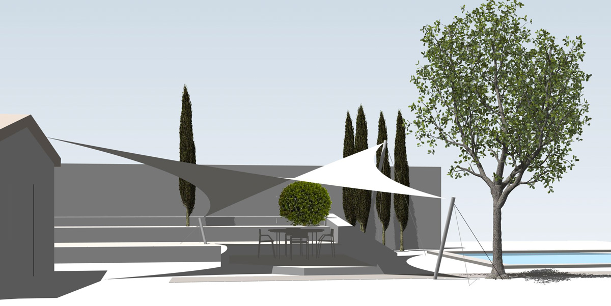 Surface ombragée: 40m2, Lieu: France