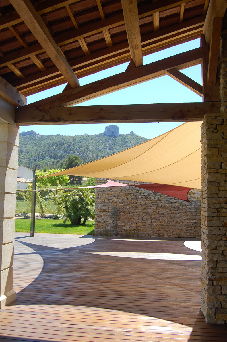 Surface ombragée: 52m2, Textile: HDPE, Lieu: France
