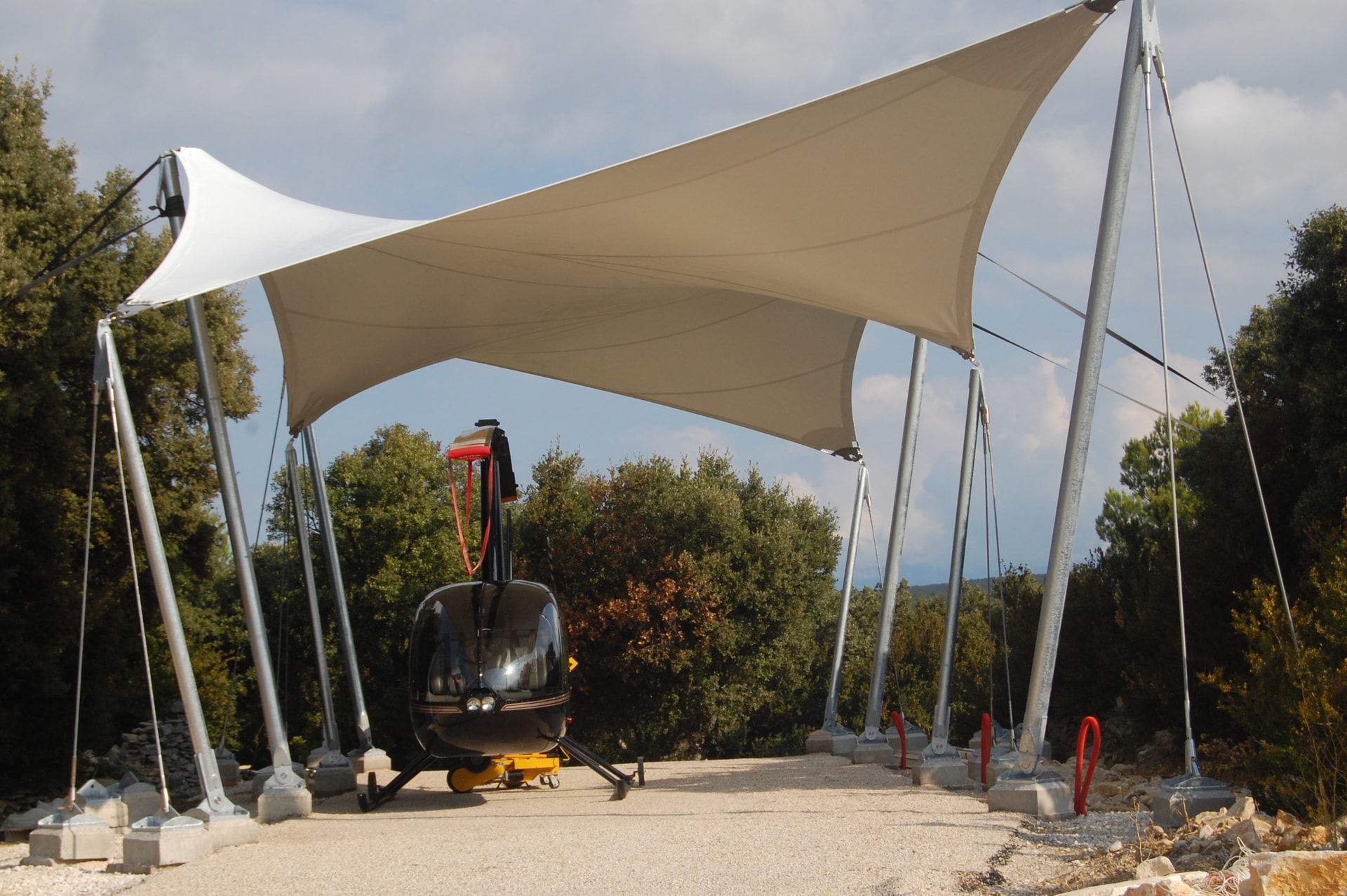 Surface ombragée: 120m2, Textile: STAM 6002, Lieu: Vaucluse